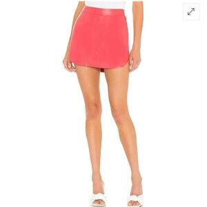 NWT‎ Karina Grimaldi Leather Mini Skirt